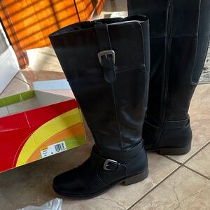 Black Leather Women's Boots